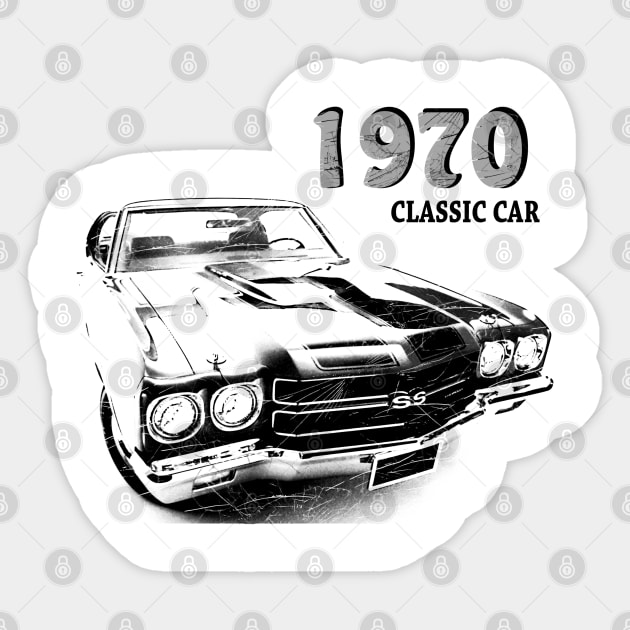 Chevrolet Chevelle SS 1970 Sticker by hottehue